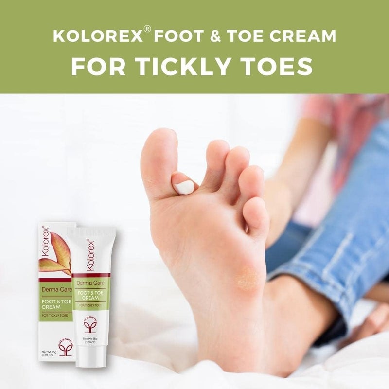 Kolorex Derma Care Foot & Toe Cream for Tickly Toes - 25g - Image 3